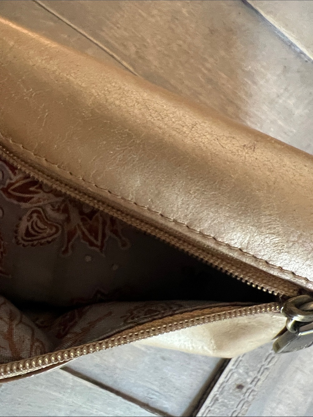HOBO Metallic Taupe Leather Card Wallet - Picture 6 of 15